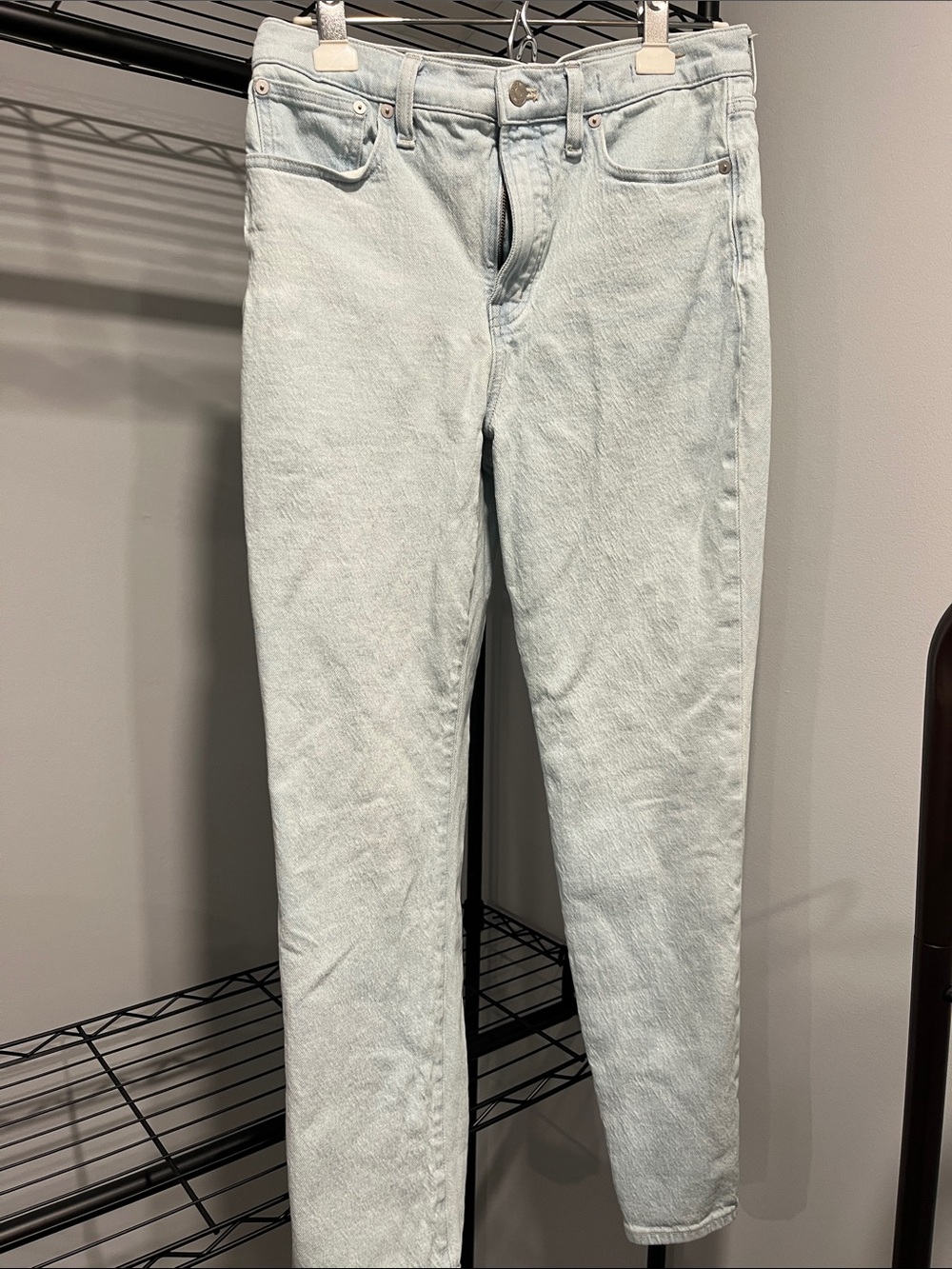 Madewell Light Wash Blue High-Rise Straight Jeans